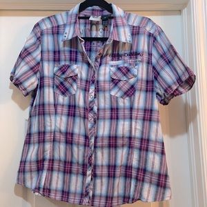 Harley Davidson Button Up Top